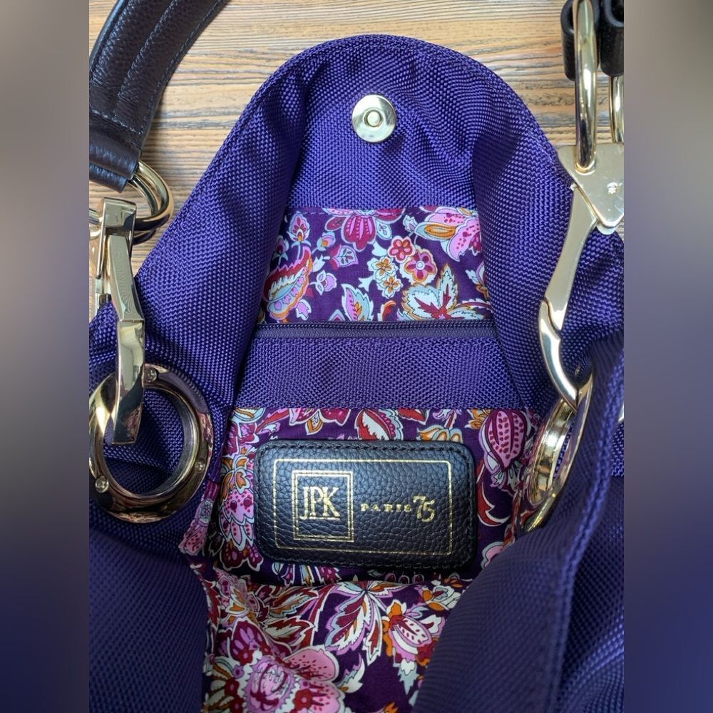 Purple JPK Paris 75 Elegant Purple Shoulder Bag with Gold Accents NWOT